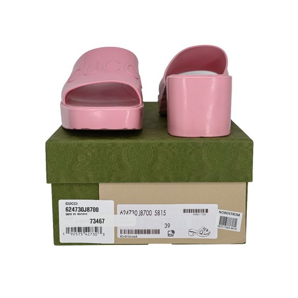 Gucci Logo Rubber Platform Slide Sandals - Picture 11 of 16